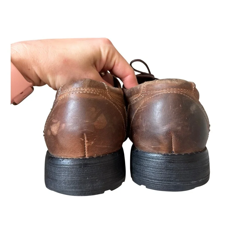 Bed|Stu Men's Shoes Leather Oxford Brown Size 9
